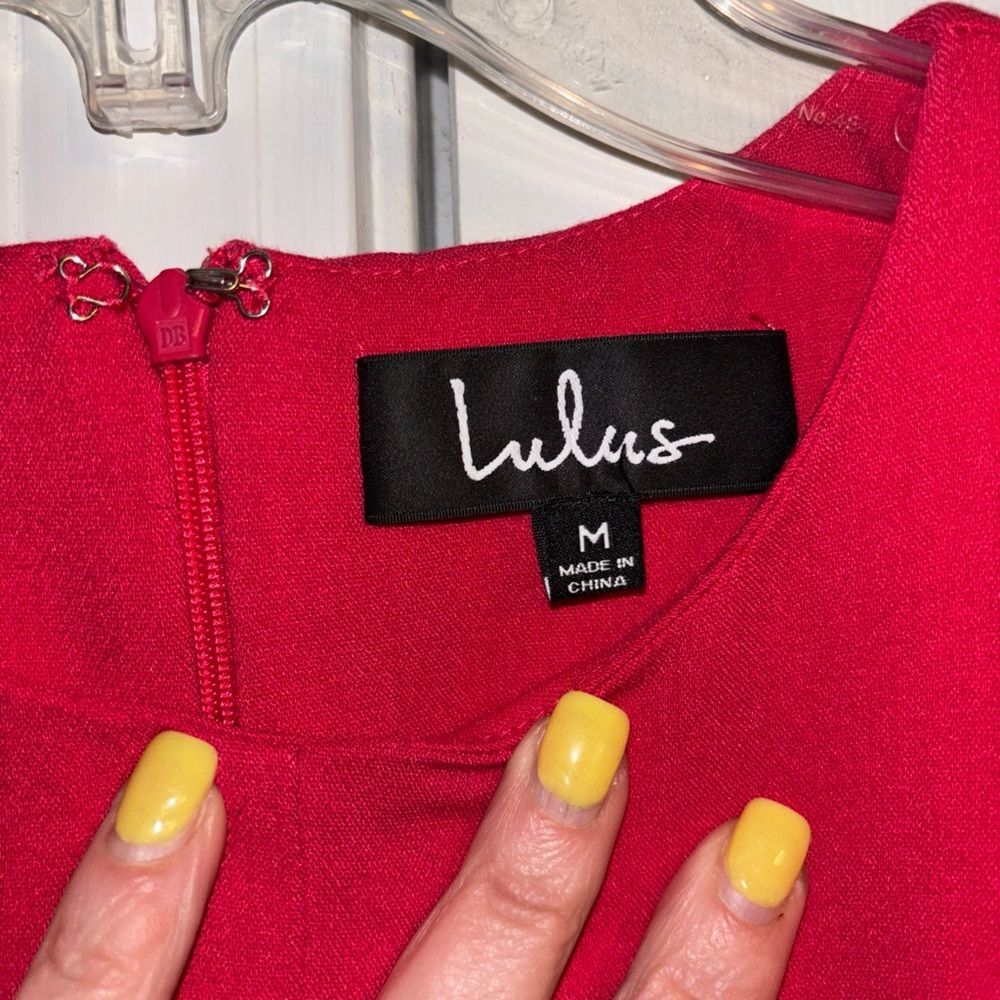 Lulu's Pink Tie Front Sheath Dress - Picture 3 of 7